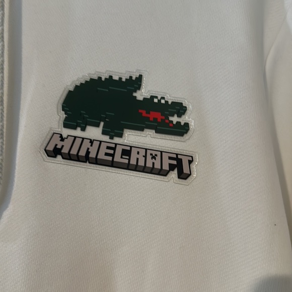 NWT Unisex Lacoste Minecraft white hoodie - Picture 2 of 12